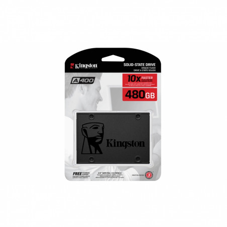 UNIDAD DE ESTADO SOLIDO SSD KINGSTON A400 480GB 2.5 SATA3 7MM LECT.500/ESCR.450MBS