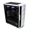 GABINETE GAMER YEYIAN ABYSS 2500, CON VENTANA LATERAL RGB , MIDI TOWER NEGRO, BLANCO