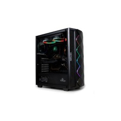 GABINETE GAMER YEYIAN ABYSS 2500, CON VENTANA LATERAL RGB , MIDI TOWER NEGRO, NEGRO