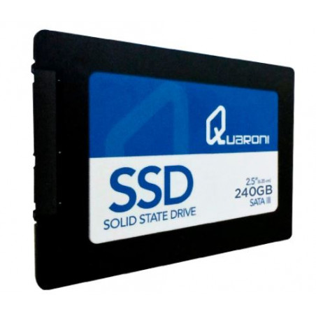 UNIDAD DE ESTADO SOLIDO SSD QUARONI 2.5 240GB SATA3 6GB / S 7MM LECT 520MB / S ESCRIT 330MB / S