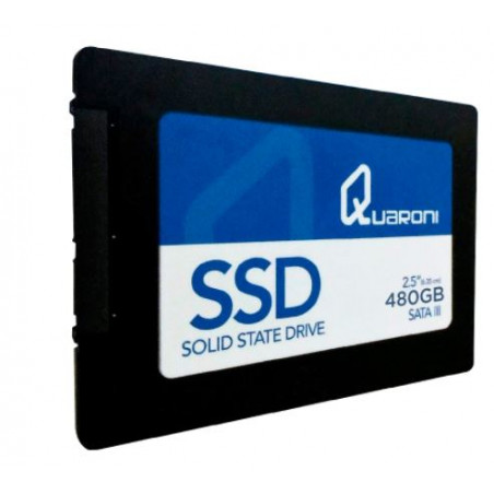 UNIDAD DE ESTADO SOLIDO SSD QUARONI 2.5 480GB SATA3 6GB / S 7MM LECT 520MB / S ESCRIT 450MB / S